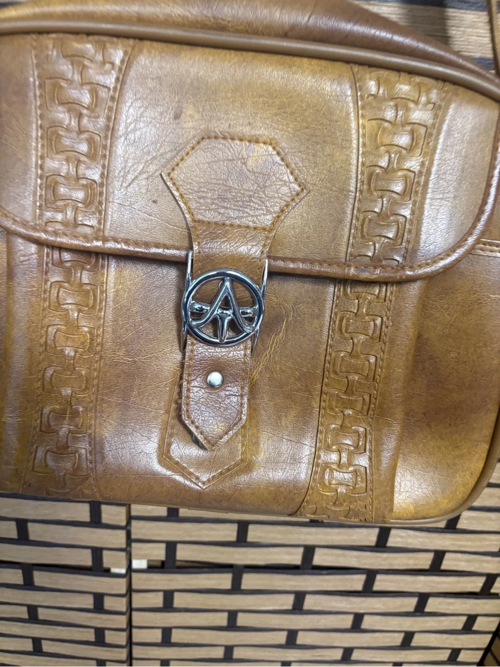 American tourister brown carry on bag